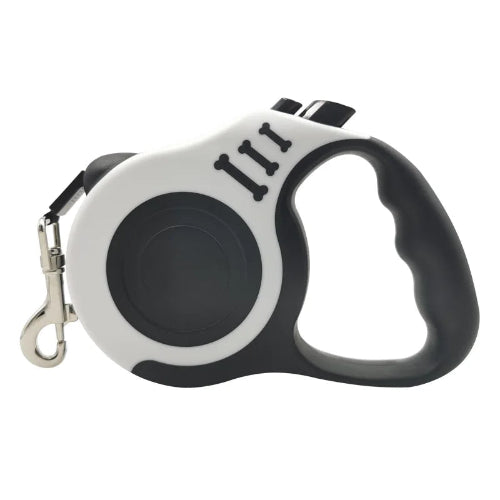 Laisse rétractable noire et grise pour Chihuahua – Pratique et ajustable, idéale pour promener votre petit chien ou chat