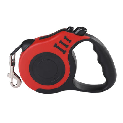 Laisse rétractable noire et rouge pour Chihuahua – Pratique et ajustable, idéale pour promener votre petit chien ou chat