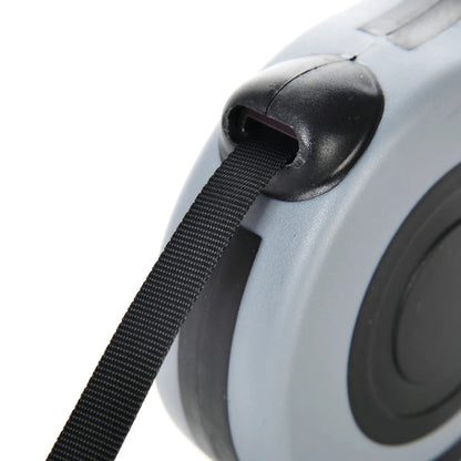Laisse rétractable noire et grise pour Chihuahua – Pratique et ajustable, idéale pour promener votre petit chien ou chat - vue zoom