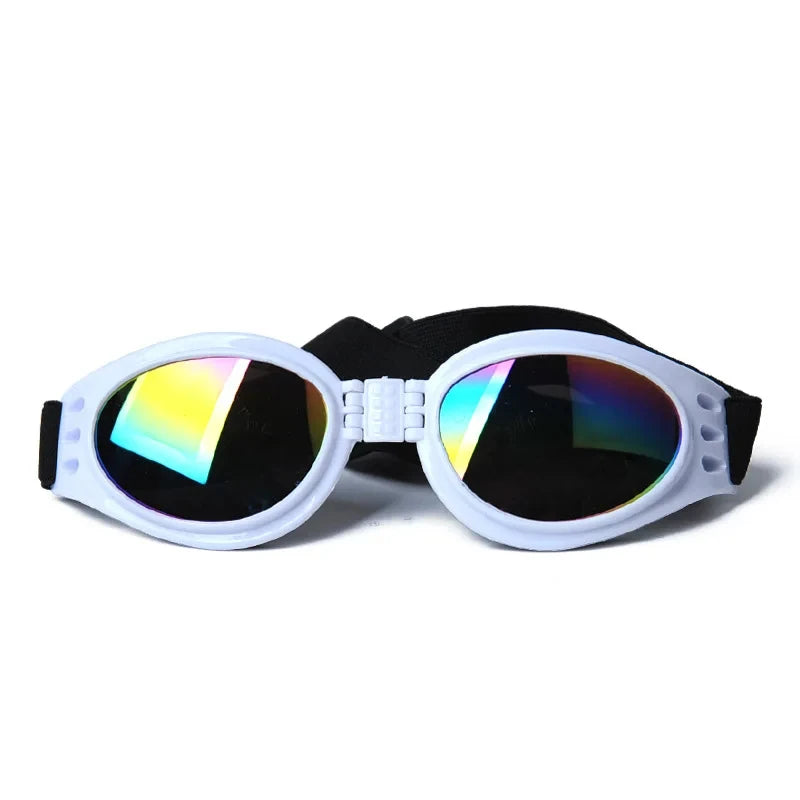 Lunettes pliables pour petits chiens, vendue sur la boutique Mon Petit Chihuahua. Couleur Blanche