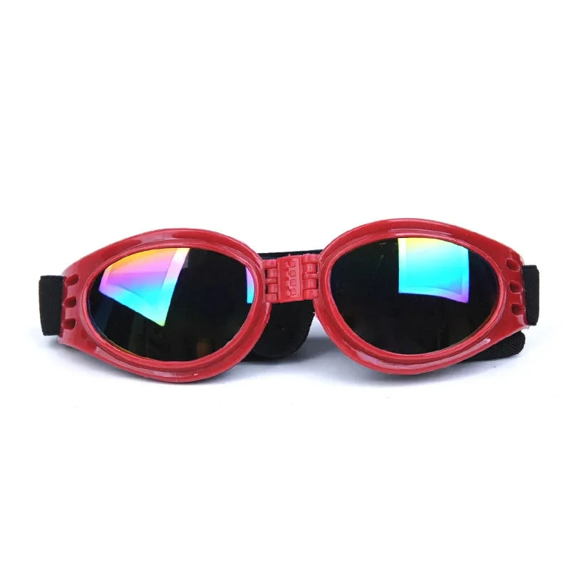 Lunettes pliables pour petits chiens, vendue sur la boutique Mon Petit Chihuahua. Couleur rouge