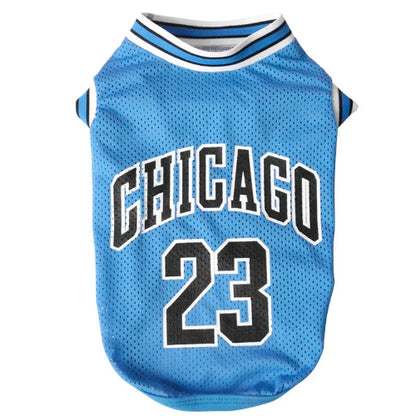 Déguisement Chihuahua : maillot de basket nba floqué Jordan couleur bleu confortable et tendance, parfait pour les promenades, fêtes – taille parfaite pour les petits chiens