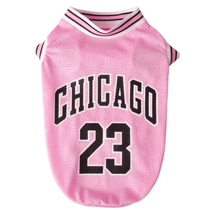 Déguisement Chihuahua : maillot de basket nba floqué Jordan couleur rose confortable et tendance, parfait pour les promenades, fêtes – taille parfaite pour les petits chiens
