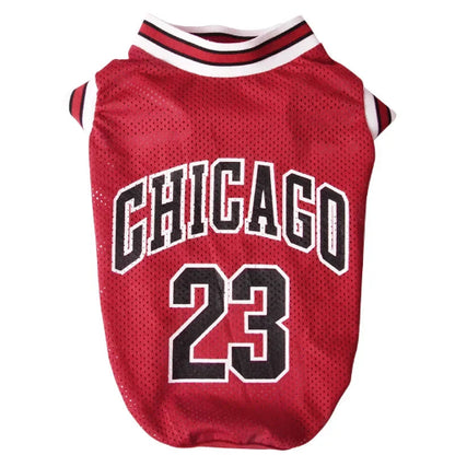 Déguisement Chihuahua : maillot de basket nba floqué Jordan couleur rouge confortable et tendance, parfait pour les promenades, fêtes – taille parfaite pour les petits chiens
