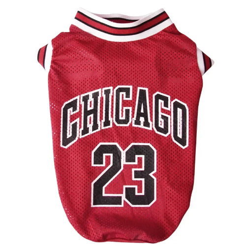 Déguisement Chihuahua : maillot de basket nba floqué Jordan couleur rouge confortable et tendance, parfait pour les promenades, fêtes – taille parfaite pour les petits chiens
