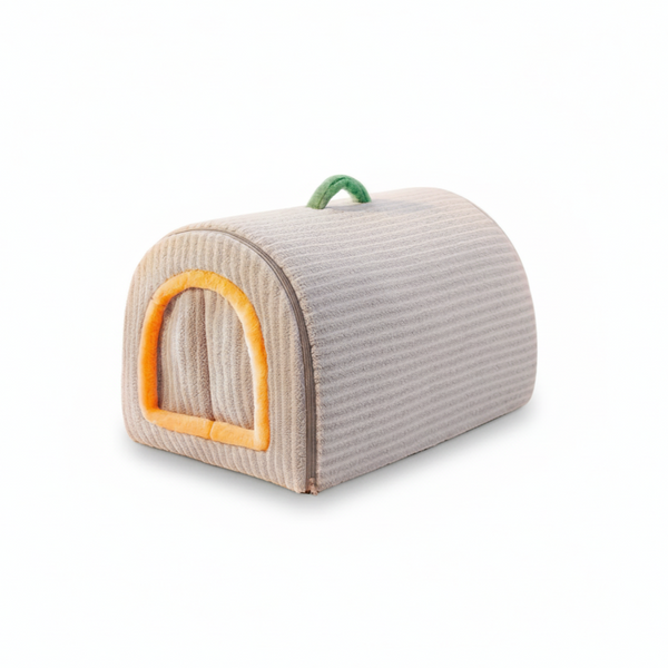 Niche Petit Chien : En velours Gris