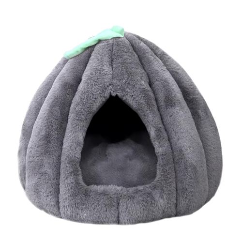 Niche pour Chihuahua : tente grise – Confort maximal avec intérieur moelleux, parfait pour les petits chiens ou chats