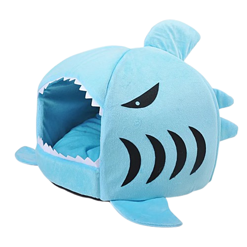 Niche pour Chihuahua en forme de requin bleu – Confort maximal avec intérieur moelleux, parfait pour les petits chiens ou chats
