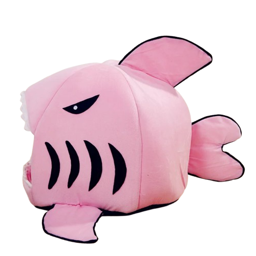 Niche pour Chihuahua en forme de requin rose – Confort maximal avec intérieur moelleux, parfait pour les petits chiens ou chats