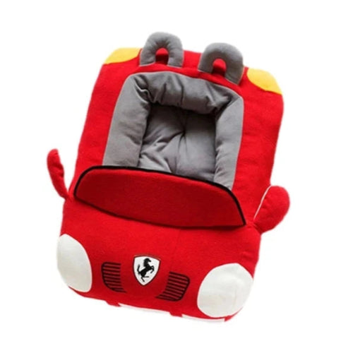 Niche pour Chihuahua en forme de voiture ferrari rouge – Confort maximal, parfait pour les petits chiens ou chats