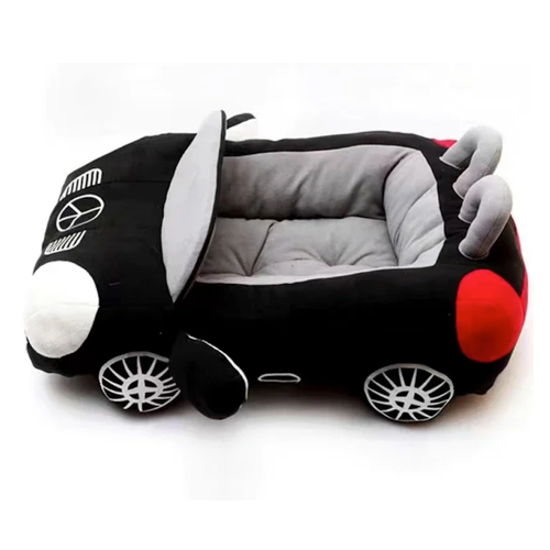 Niche pour Chihuahua en forme de voiture Mercedes noire – Confort maximal, parfait pour les petits chiens ou chats