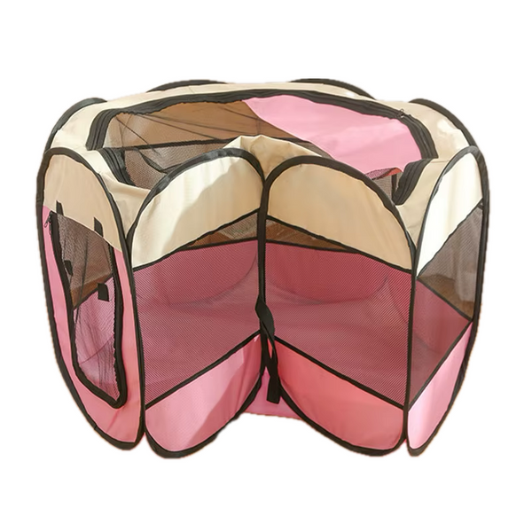 Niche Chien : Parc Pliable Rose