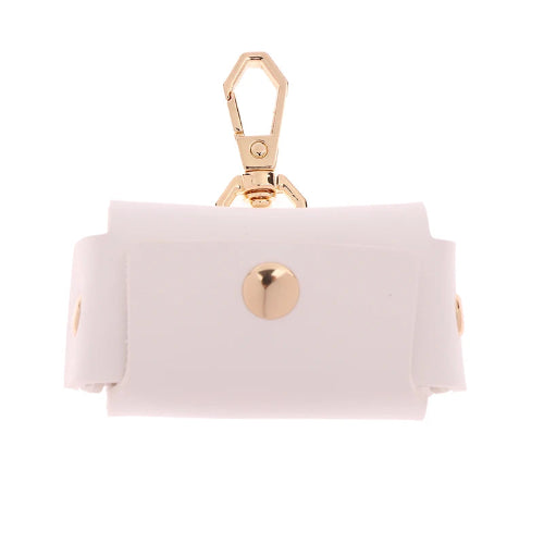 Accessoire pour Chihuahua : Pendentif boîte en cuir blanc – pratique, parfait pour votre petit chien ou chat sur son collier