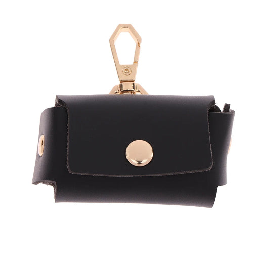 Accessoire pour Chihuahua : Pendentif boîte en cuir noir – pratique, parfait pour votre petit chien ou chat sur son collier