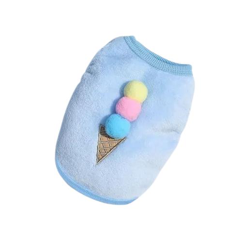 Pull pour Chihuahua bleu avec motif glace – Confortable, vêtement parfait pour garder votre petit chien ou chat au chaud