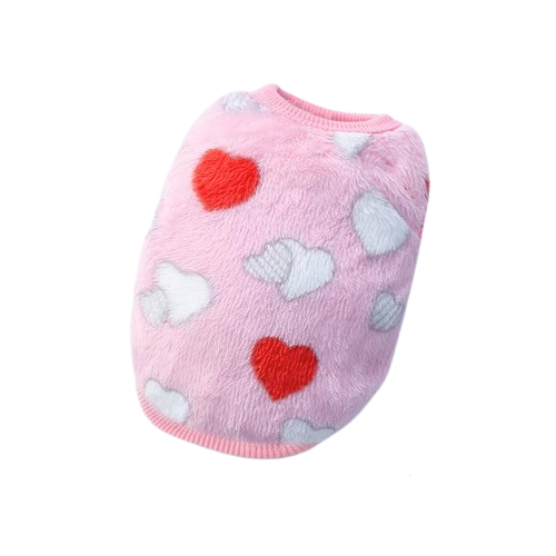 Pull pour Chihuahua rose avec motifs coeurs – Confortable, vêtement parfait pour garder votre petit chien ou chat au chaud
