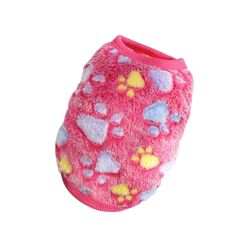 Pull pour Chihuahua rose avec motifs pattes – Confortable, vêtement parfait pour garder votre petit chien ou chat au chaud