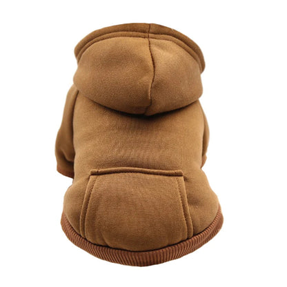 Pull à capuche pour Chihuahua marron – vêtement parfait pour garder votre petit chien ou chat au chaud