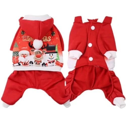 Pull pour Chihuahua rouge motifs de noël – Confortable, vêtement parfait pour garder votre petit chien ou chat au chaud