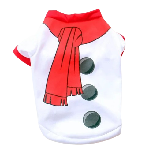 Pull pour Chihuahua blanc motif bonhomme de neige noël – Confortable, vêtement parfait pour garder votre petit chien ou chat au chaud