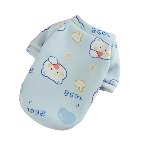 Pull pour Chihuahua bleu motifs ours – Confortable, vêtement parfait pour garder votre petit chien ou chat au chaud