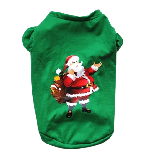 Pull pour Chihuahua vert motif père noël – Confortable, vêtement parfait pour garder votre petit chien ou chat au chaud