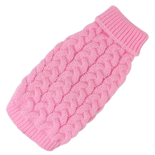 Vêtement pour Chihuahua : Pull en laine rose avec col roulé – vêtement parfait pour garder votre petit chien ou chat au chaud