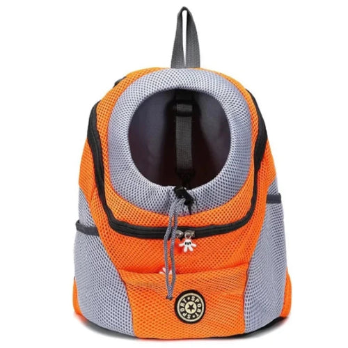 Sac à dos orange et gris pour transporter votre Chihuahua – Pratique et confortable pour emmener partout votre petit chien ou chat