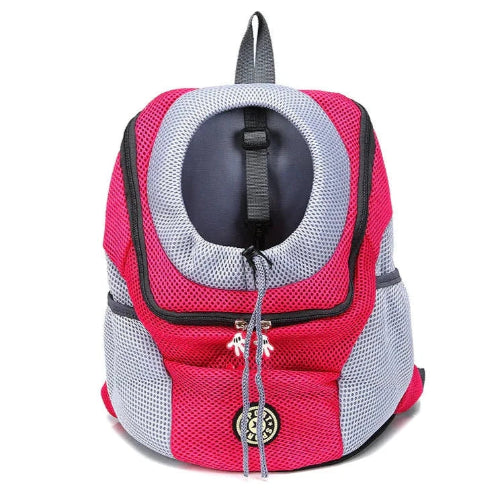 Sac à dos rouge et gris pour transporter votre Chihuahua – Pratique et confortable pour emmener partout votre petit chien ou chat