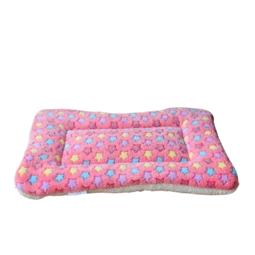 Niche pour Chihuahua - Tapis d'appoint rose avec motifs étoiles – Confortable pour accueillir votre petit chien ou chat