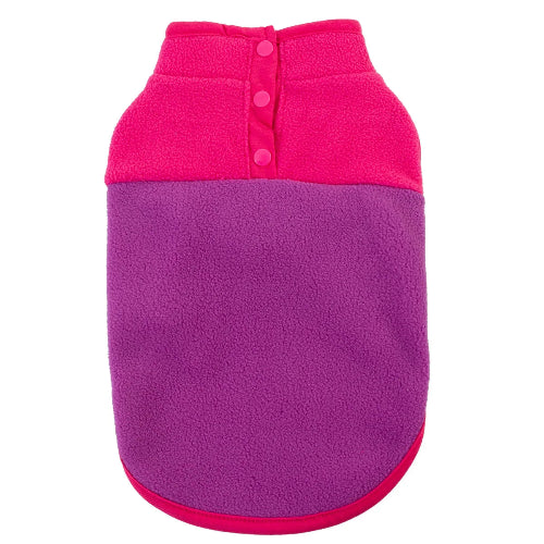 Manteau pour Chihuahua : veste polaire rose et violet – Confortable, parfait pour protéger votre petit chien ou chat pendant les promenades